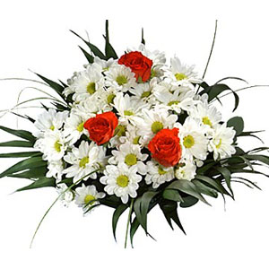 krizantemler beyaz ve g�ller Ankara K�z�lay Al��veri� Merkezi AVM �i�ek �i�ek�i , �i�ek�ilik 