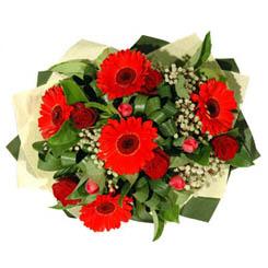 Ankara Karum i� ve al��veri� merkezi AVM ucuz �i�ek g�nder  5 adet kirmizi g�l 5 adet gerbera demeti