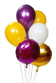 13 adet farkli renklerde u�an balon