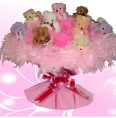 11 adet pelus ayicik buketi Ankara Taurus AVM �i�ek�iler �i�ek sat���