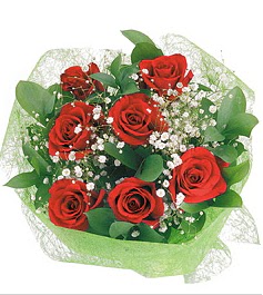 7 adet k�rm�z� g�lden buket tanzim Ankara Podium AVM  cicek , cicekci 
