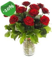 11 adet vazo i�erisinde k�rm�z� g�l Ankara Gordion Al��veri� Merkezi AVM online �i�ek g�nderme sipari�