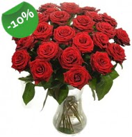 Vazo i�erisinde 25 adet k�rm�z� g�l Ankara Podium AVM  cicek , cicekci 