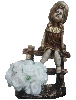 �it �zerinde 50 cm biblo bebek 11 canl� beyaz g�l