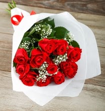 9 k�rm�z� g�lden buket �i�e�i Panora AVM Ankara �i�ek g�nderme