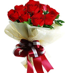 9 adet k�rm�z� g�lden buket tanzimi Ankara FTZ Al��veri� merkezi AVM �i�ek�iler �i�ek g�nder