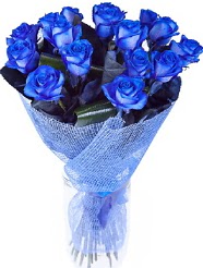9 adet mavi g�lden buket �i�e�i Ankara Forum Outlet AVM �i�ek�i �i�ek sipari�i