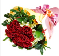 12 adet k�rm�z� g�l ve papatyalar Ankara Akvaryum AVM �i�ek yolla