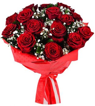K�z isteme �i�e�i buketi 17 adet k�rm�z� g�l Ankara Ankamall AVM �i�ek�i telefonlar�