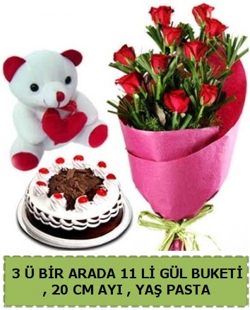 Ya�pasta ay�c�k ve g�l buketi her�ey i�inde Ankara FTZ Al��veri� merkezi AVM �i�ek�iler �i�ek g�nder