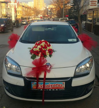Araba s�slemesi gelin arabas� Ankara K�z�lay Al��veri� Merkezi AVM �i�ek �i�ek�i , �i�ek�ilik 