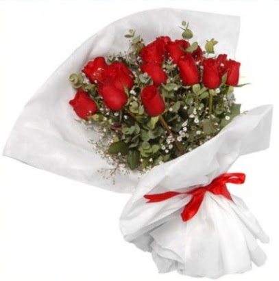 9 adet k�rm�z� g�l buketi Ankara Panora AVM �i�ek�i ma�azas�