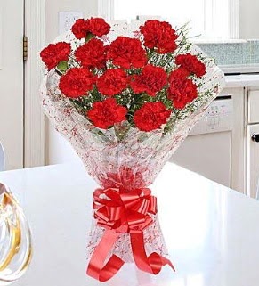 12 adet k�rm�z� karanfil buketi Ankara Nata Vega AVM �i�ek�iler