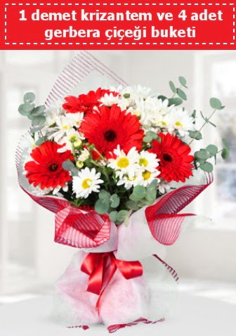 Krizantem ve Gerbera Buketi Ankara Next Level AVM �i�ek sipari�i sitesi