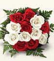 Ankara K�z�lay Al��veri� Merkezi AVM �i�ek �i�ek�i , �i�ek�ilik  10 adet kirmizi beyaz g�ller - anneler g�n� i�in ideal se�imdir -