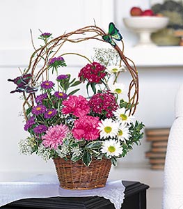 Ankara Acity Premium Outlet AVM cicekciler , cicek siparisi sepet i�erisinde karanfil gerbera ve kir �i�ekleri
