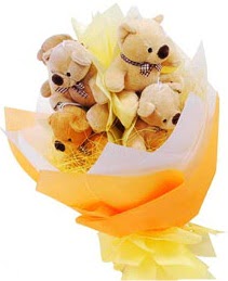 9 adet pelu� ay�c�ktan g�rsel ay� buketi