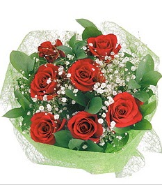 7 adet k�rm�z� g�lden buket tanzim Ankara Podium AVM  cicek , cicekci 