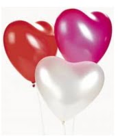 25 adet renkli kalp balon u�an balon buketi