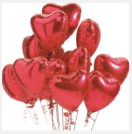 30 adet k�rm�z� kalp u�an balon buketi
