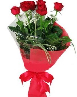 5 adet k�rm�z� g�lden buket Ankara G�lba�� Evsa Y�lpa AVM kaliteli taze ve ucuz �i�ekler