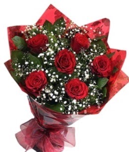 6 adet k�rm�z� g�lden buket Carrefoursa AVM Ankara �i�ek sipari�i 