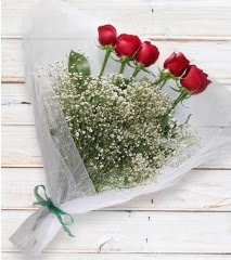 5 k�rm�z� g�lden sade buket Ankara Antares Al��veri� merkezi AVM �i�ek yolla