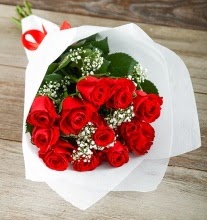 9 k�rm�z� g�lden buket �i�e�i Panora AVM Ankara �i�ek g�nderme