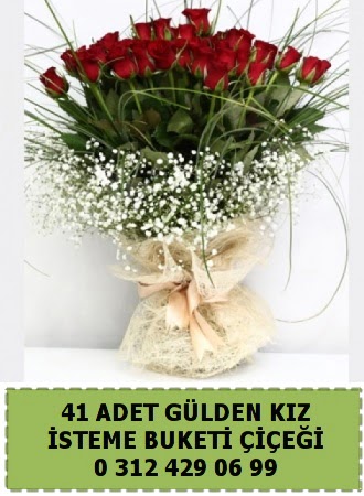 41 k�rm�z� g�lden k�z isteme �i�e�i buketi Ankara FTZ Al��veri� merkezi AVM �i�ek�iler �i�ek g�nderw