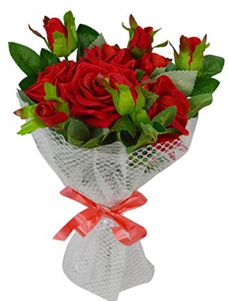9 adet k�rm�z� g�lden sade ��k buket Ankara Ankamall AVM �i�ek�i telefonlar�