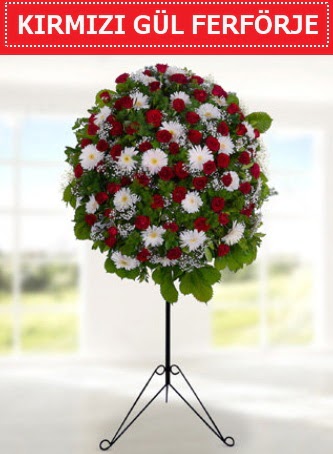 K�rm�z� g�l ferf�rje 40 adet g�l ve gerbera Ankara Antares Al��veri� merkezi AVM �i�ek yolla